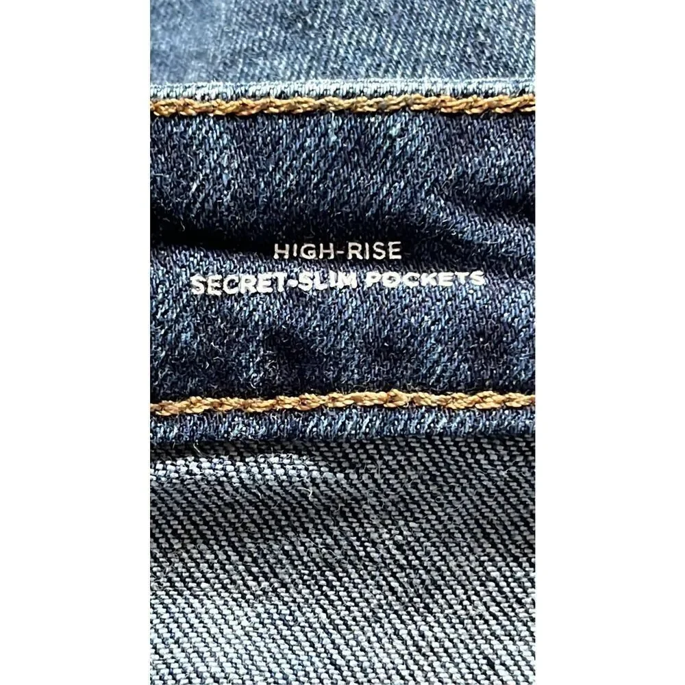 Old Navy Women’s Size 8 Blue Denim High Rise Button MIDI Skirt Secret Pockets